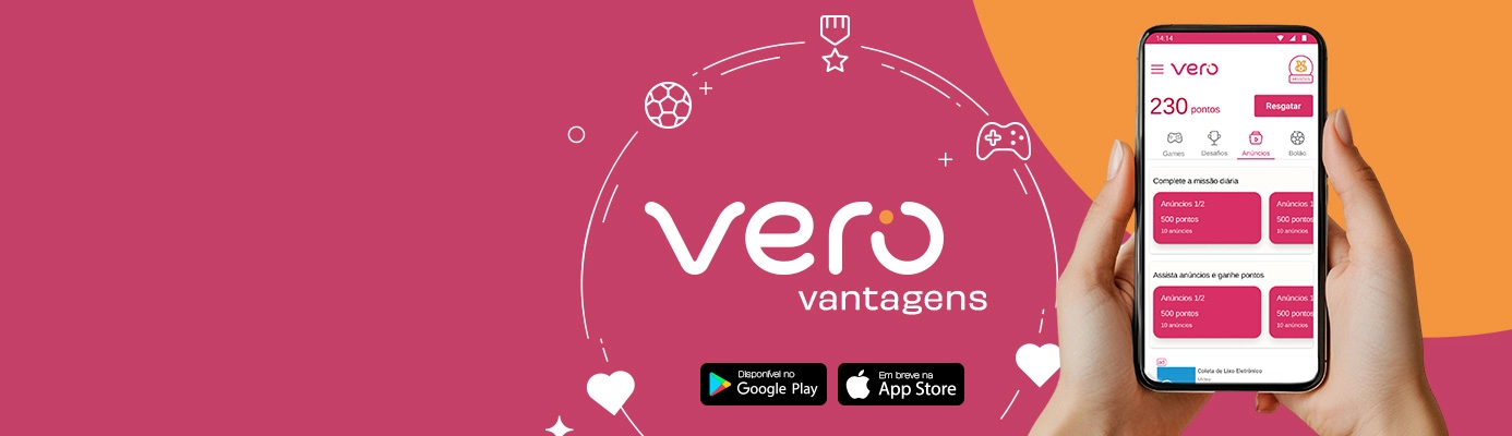 <h5>Agora cliente Vero tem ainda mais vantagens!</h5><p><br></p>